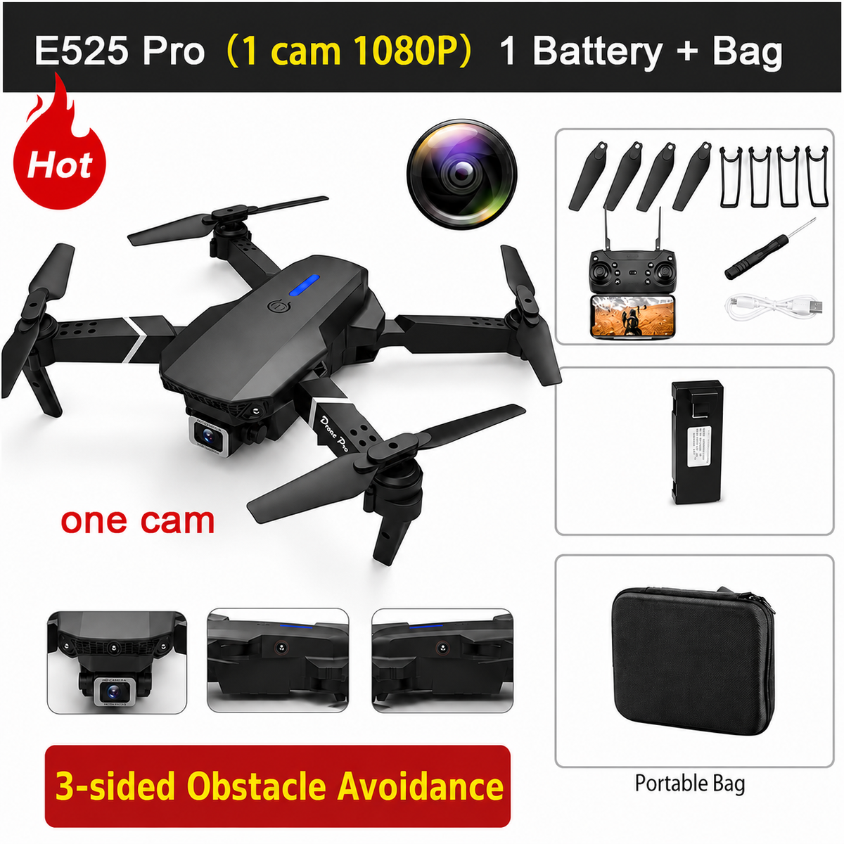[OFERTA] - Dron E99 Max Sky Vision 4K + DOBLE BATERÍA + CONTROL PANTALLA CELULAR