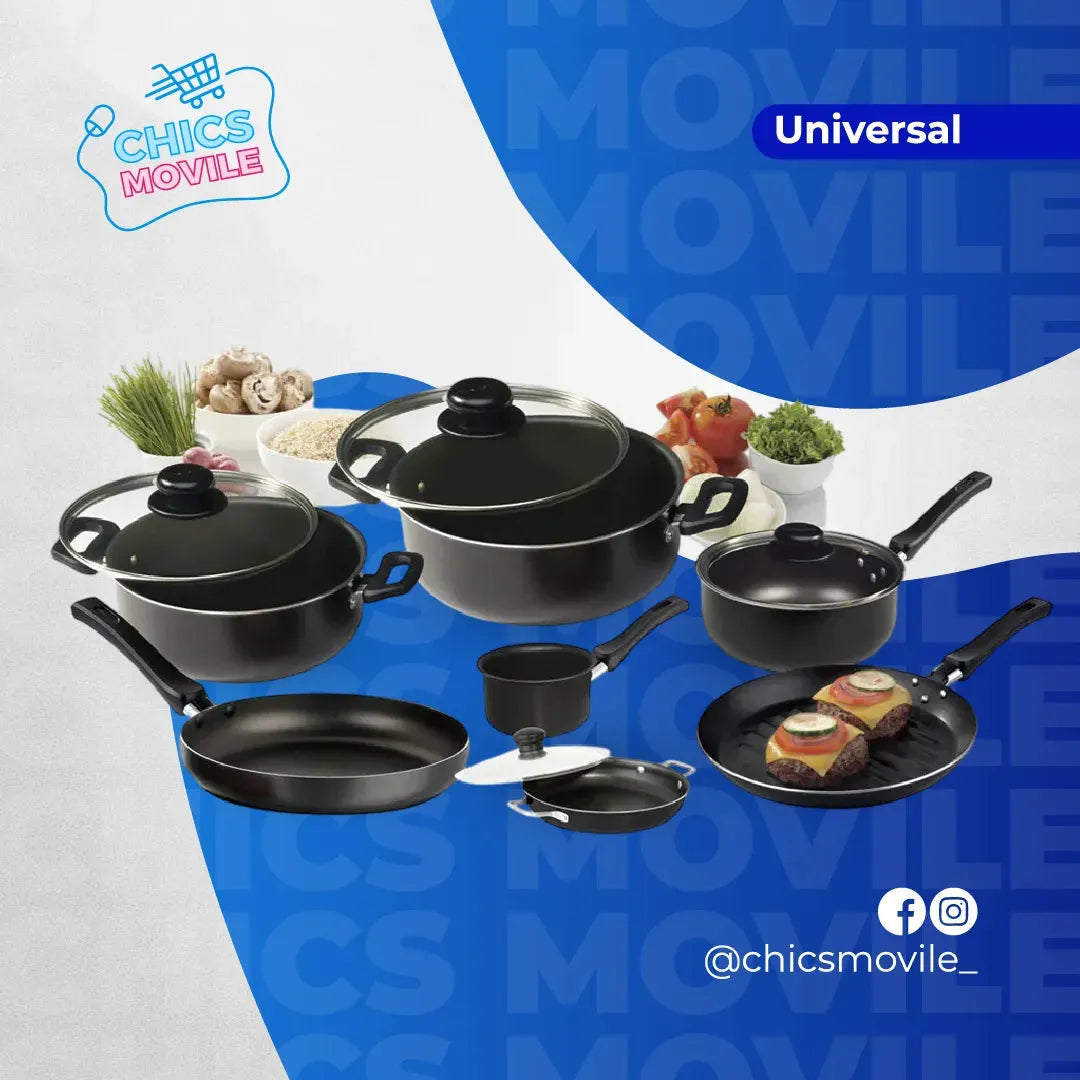 🔥 ¡LIQUIDACIÓN DE STOCK! Juego de Ollas de 13 Piezas Antiadherentes 🍲 ¡Llévalo por solo $49,90!