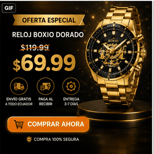 ⌚ RELOJ BOXIO DORADO — ELEGANCIA Y PRESENCIA EN TU MUÑECA
